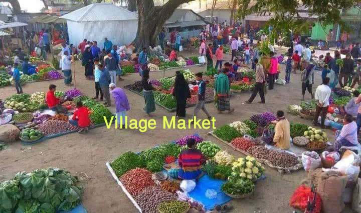 a village market paragraph
